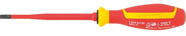 STAHLWILLE VDE-Schlitzschraubendreher 1,0mm x 5,5mm, Länge 125mm, 46613055