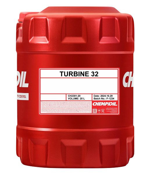 CHEMPIOIL Turbinenöl 2301 Turbine 32, VE: 20 l, CH2301-20