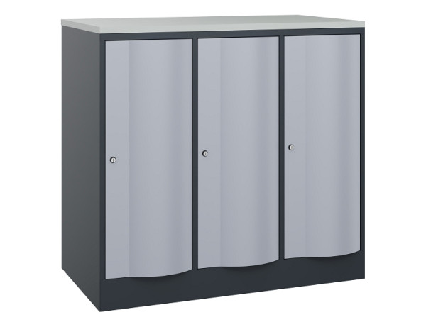 C+P XL-Garderobenschrank Resisto, H1077xB1148xT640mm, 7016/9006, 8271-373 S10104