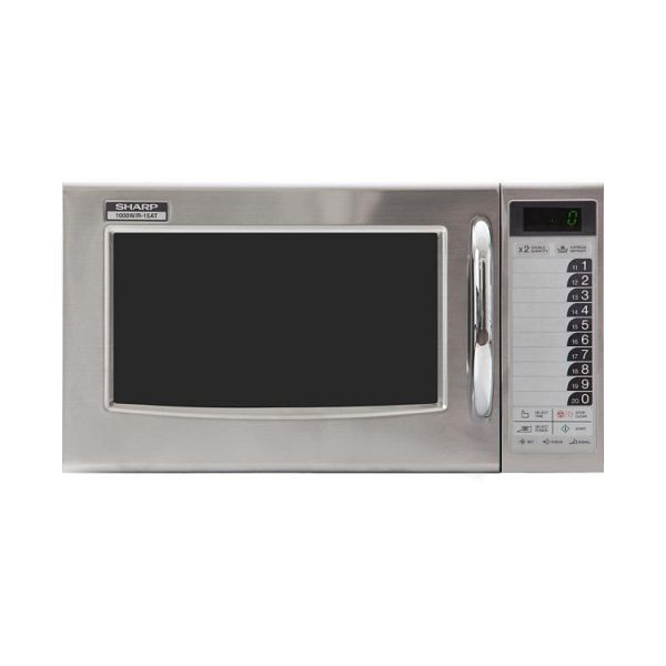 SHARP Mikrowelle R-15AT, 1000 Watt Mikrowellenleistung, 20 programmierbare Kochprogramme, 101.202
