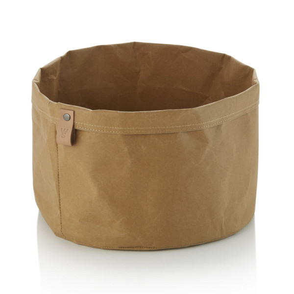 WAS Brottasche CRAFT & CRUMBLE, Ø 30 cm, Höhe 22 cm, khaki, Kraft Paper, 9390030