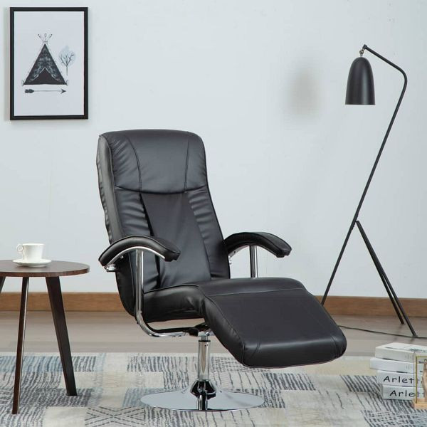 vidaXL TV-Sessel Schwarz Kunstleder, 248587, 8719883592893