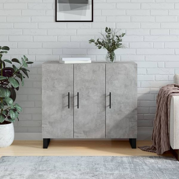 vidaXL Sideboard Betongrau 90x34x80 cm Holzwerkstoff, 828136