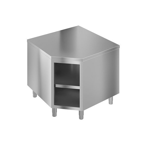 Vaiotec TOPLINE Eckarbeitsschrank 1000 / offen, 40 mm starke Arbeitsplatte, 100x100x85 cm, 10783
