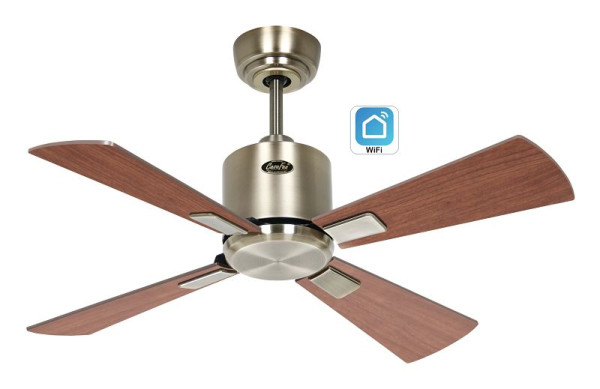 CasaFan Deckenventilator Eco Neo III 92 Messing antik-Nussbaum/Kirsche WiFi, 944011W