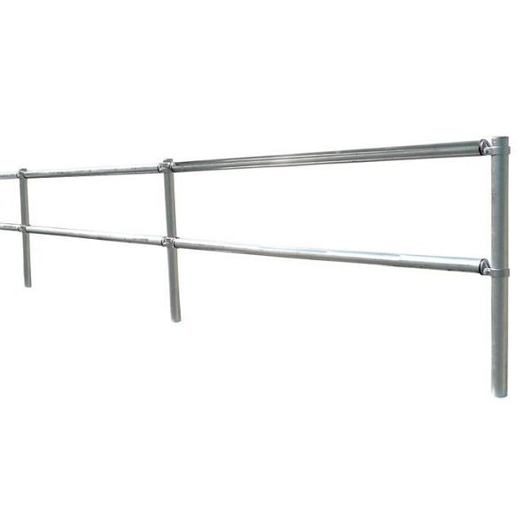 Stein HGS Verkehrsschutzgitter-System Ø 60 mm, Querrohr, Rastermaß 2150mm, Länge 2000mm, inkl. Alu-Schellen, ohne Farbe, 419.620