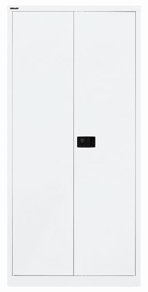 Bisley Flügeltürenschrank Universal, 4 Fachböden, 5 OH, verkehrsweiß, E782A04696