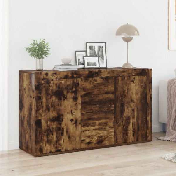 vidaXL Sideboard Geräucherte Eiche Holzwerkstoff 120 x 36 x 69 cm, 3333860