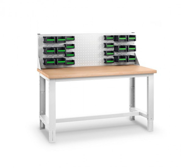 bott cubio Aufsatzrahmenset mit Kombiplatten 48 bottBoxen BxTxH: 2000 x 230 x 960 mm, RAL 7035, 41011131.16