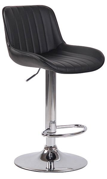 CLP Barhocker Lentini Kunstleder chrom, schwarz, 318228