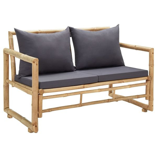 vidaXL Gartenbank mit Kissen 115 cm Bambus, 315597