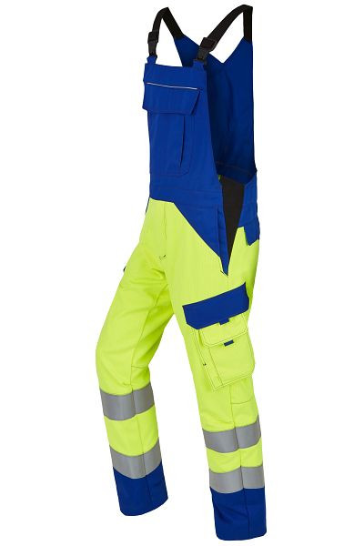 ROFA Latzhose teils 2-lagig 2386, Größe 56, Farbe 235-leuchtgelb-kornblau, 4552386-235-56