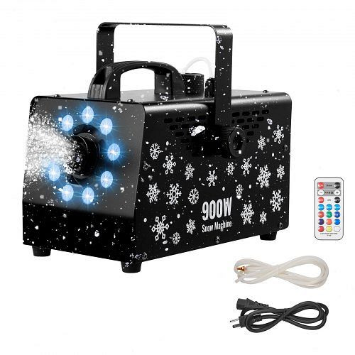 VEVOR 900W Schneemaschine, Kunstschneeerzeuger für Innen- & Außenbereich, DJ-Partys, Weihnachtsdeko, XHJXP900WSCXLC6PI001V2