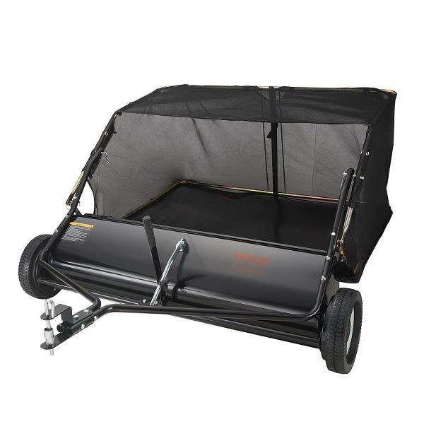 VEVOR Tow Behind Lawn Sweeper 44 Zoll, 25 cu. 1,6 m Hochleistungs-Laub- und Grassammler mit großer Kapazität, einstellbarer Kehrhöhe, T25CUFT44INCHFPKXV0