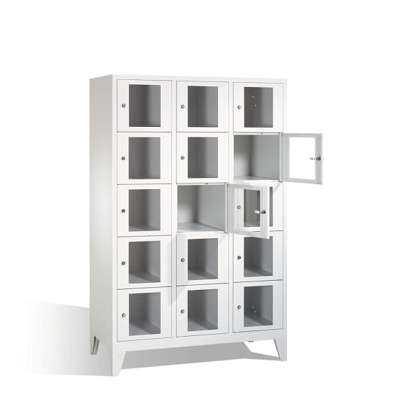 C+P Schließfachschrank Classic, H1850xB1200xT500mm, Farbe: Lichtgrau, 8010A325 S10000