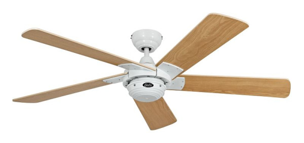 CasaFan Deckenventilator Rotary Lack weiß-Buche mit Fernbedienung, 9513277