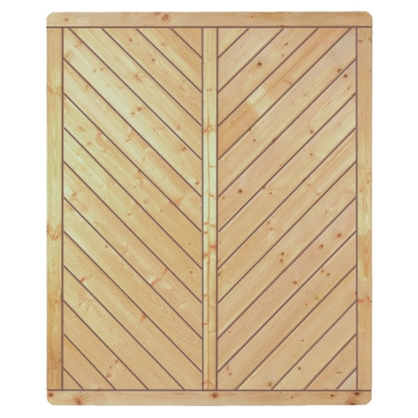 T&J CLASSIC-Serie-Diagonal, Zaunelement 150 x 180 cm, kdi-grün, Rahmen 40/70 mm, Profilbretter 16/118 mm, 27925
