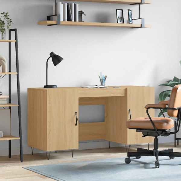 vidaXL Schreibtisch Sonoma-Eiche 140x50x75 cm Holzwerkstoff, 829543