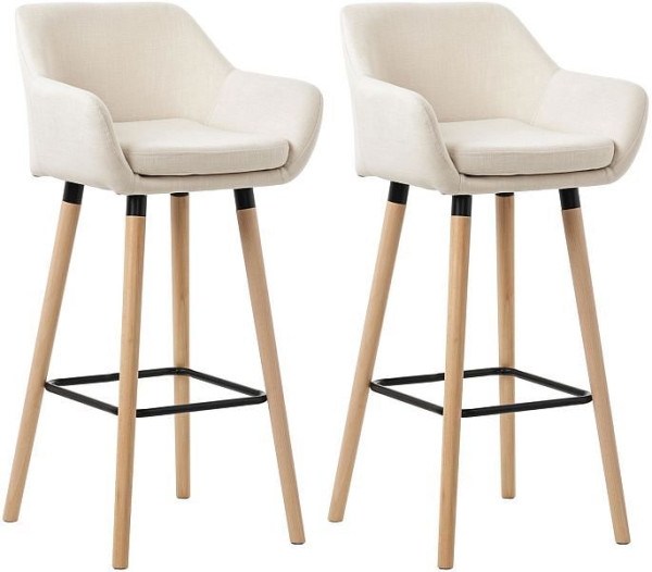 CLP Barhocker Grant Stoff, beige, VE: 2 Stück, 325081