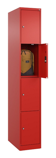 C+P Schließfachschrank Evolo PLUS, 4 Fächer, 1850x300x500mm, 3020/3020, 049000-104 S10025