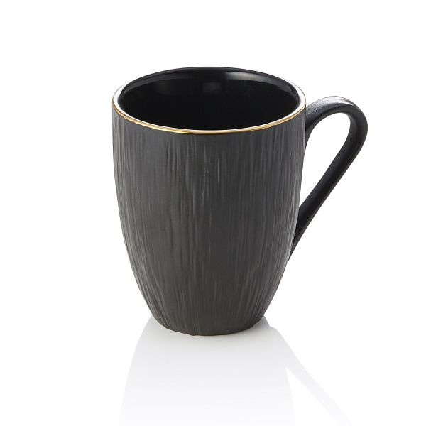 WAS Becher Set MAYA KURO, Ø 8,5 cm, 330 ml, schwarz, Porzellan, VE: 4 Stück, 4851833