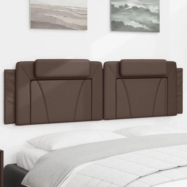 vidaXL Kopfteil-Kissen "Viana" Braun 180 cm Kunstleder, 374806