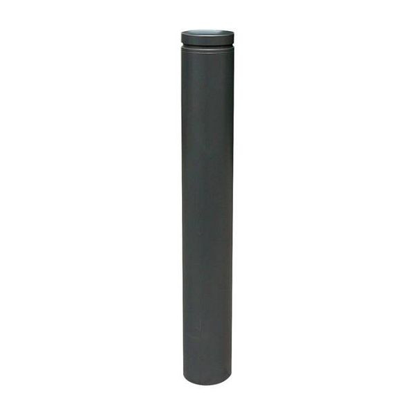 Stein HGS Stilpoller Ø 152 mm mit Zierring, ortsfest /zum Einbetonieren, weiß beschichtet mit rot reflektierenden Leuchtstreifen, ohne Ösen, 40155bsonder-rw
