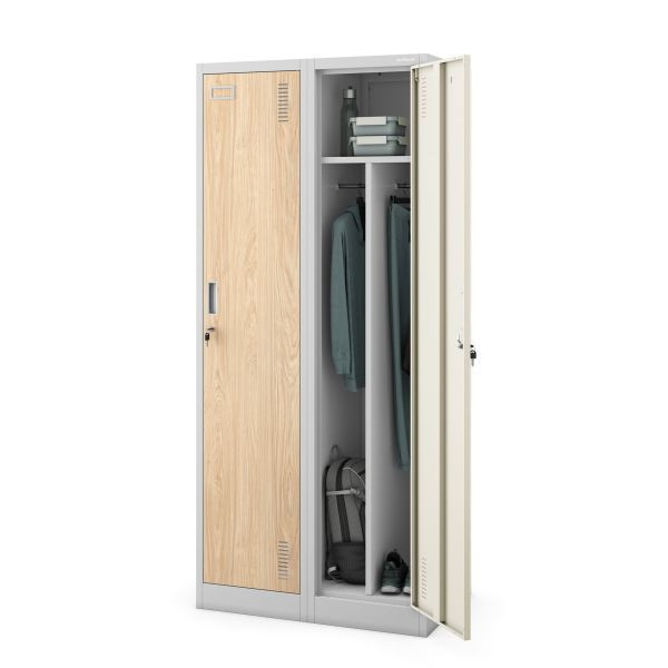 Jan Nowak Mitarbeiterspind, 4-fach, grau/eiche sonoma, 800x1800x500 mm, KACPER Eco Design, 2218