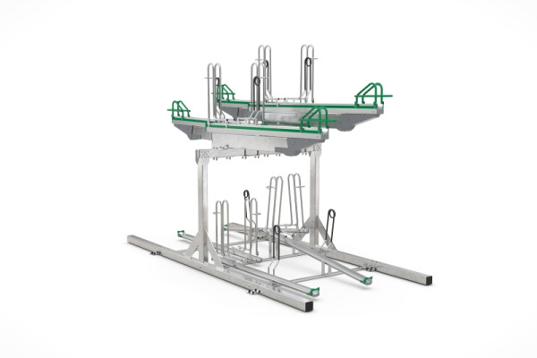 WSM Doppelstockparker BikeHub Premium 2/08 mit 8 Einstellplätzen zweiseitig, 105600058
