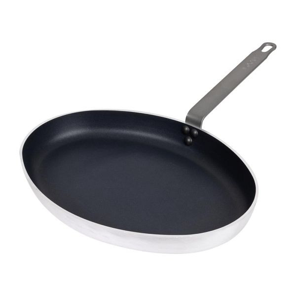 Vogue Aluminium Antihaft Teflon Platinum Plus Oval Bratpfanne 40 cm, HT992