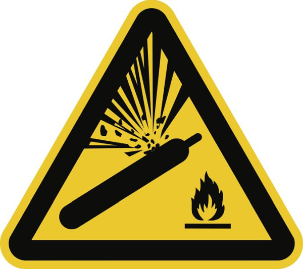 Moedel Warnung vor Gasflaschen ISO 7010, Kunststoff, 200 mm Seitenlänge, 59186