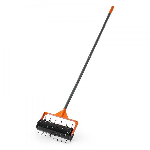VEVOR Manuelle Rasenlüfter Walze, 42 Eisen Spikes 5,5 cm Breite, Langer Griff, Schwarz, für Verdichtete Böden im Garten, STJCPQQGTS15QOZLO001V0