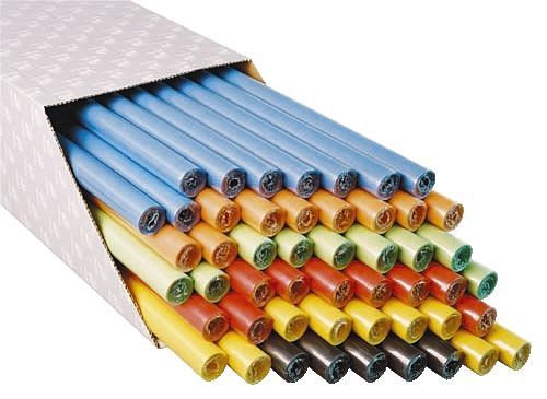 Werola Packpapierrolle 68 cm x 3 m, farbig sortiert, im Karton, 5099