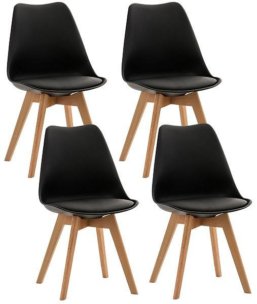 CLP 4er Set Stuhl Linares, schwarz, 313059, 4251756402648