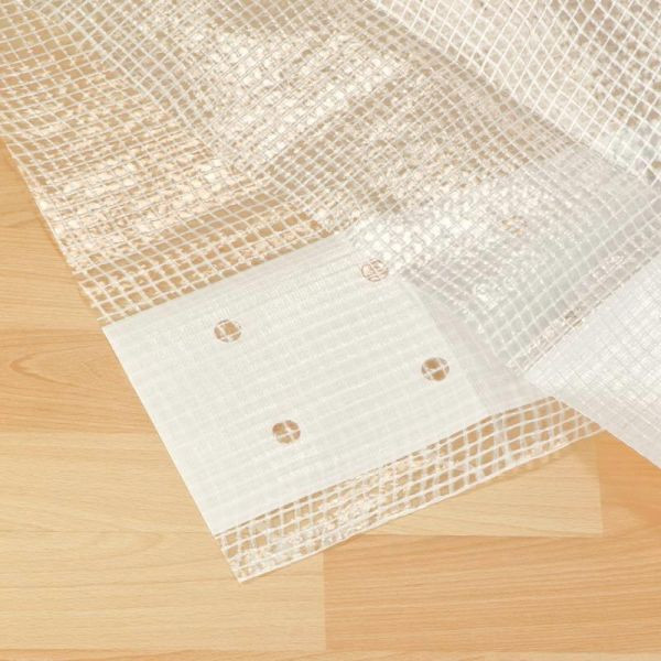 NOOR Gitter Abdeckplane 200 g/m² Gitterfolie UV stabil, Größe etwa 4 x 6m Farbe: weiß, VE: 24m², 0410406200NW