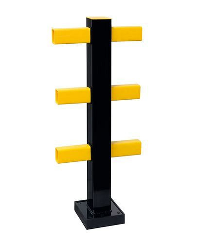 DENIOS Standpfosten aus Stahl, für Hybridgeländer, Mitte/Anbau, verzinkt und beschichtet, 271637