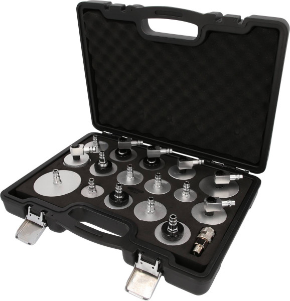 KS Tools Universal-Entlüfterstutzen-Adapter-Satz zur Bremsenentlüftung, 17-tlg, 160.0815