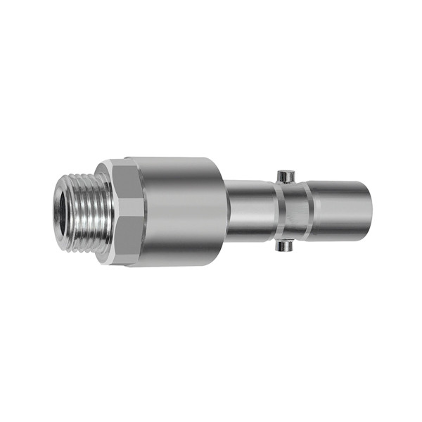 Riegler Nippel mit RSV für Kupplungen NW 11, 2-stufig, Stahl, G 1/2 AG, 141808