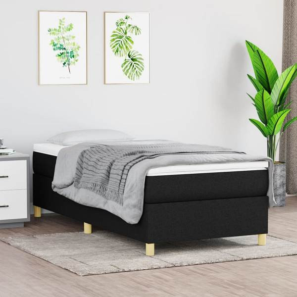 vidaXL Bettgestell Schwarz 80x200 cm Stoff, Polyester, 3120915