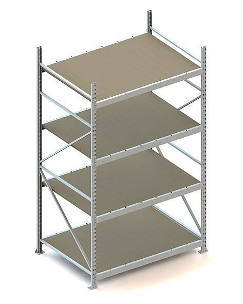 Meta MINI-RACK GR 2500x1400x1050 mm, verzinkt, mit Spanplatten, Bodenanzahl: 4, 20051280