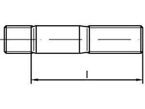 Stiftschrauben DIN 939 A 2 M 8 x 45 VE=S (25 Stück)
