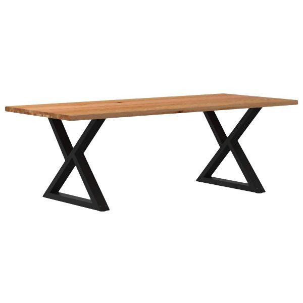 vidaXL Esstisch Hellbraun 240x100x74 cm Massivholz Eiche Rechteckig, 3304692