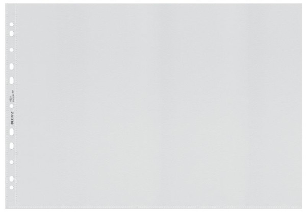 LEITZ 4019 Prospekthülle Recycle, A3 quer, PP, genarbt, dokumentenecht, 25 Stück, farblos, 4019-00-03
