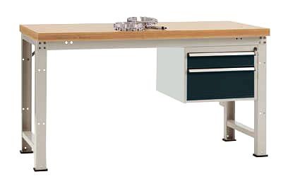 Manuflex Komplett-Werkbank Grund PROFI Standard mit Multiplex-Platte, BxTxH = 1500 x 700 x 840 mm, Anthrazit, TP5464.7016