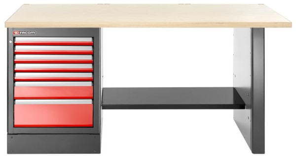 Facom JLS3 WERKBANK 2.2M HOLZ 7 SCHUBLADEN HOCH, JLS3-2MW7DH