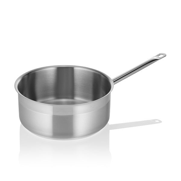 WAS Stielkasserolle Cookware 21, 25 cm Durchmesser, flache Ausführung, 2108280