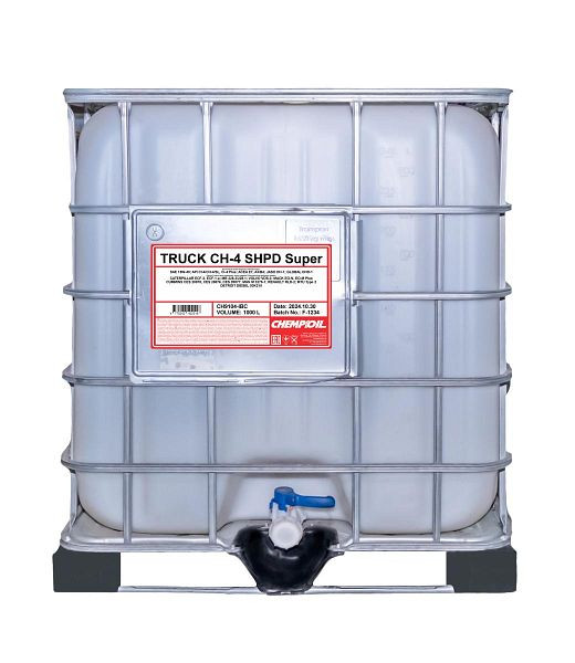 CHEMPIOIL Mehrbereichsöl 9104 CH-4 TRUCK Super SHPD 15W-40, VE: 1000 l, CH9104-IBC