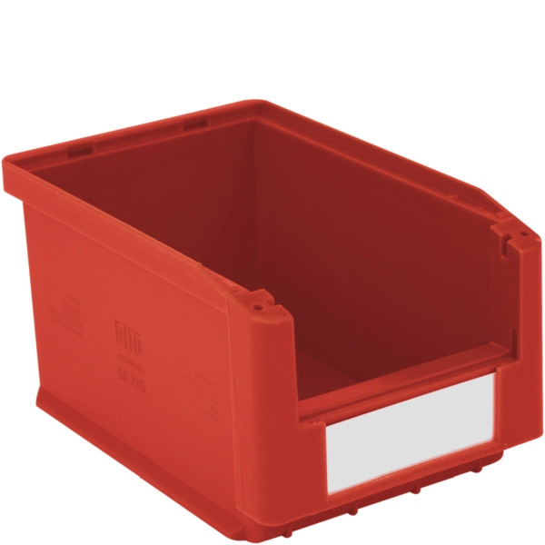 BITO Sichtlagerkasten SK Set /SK2311 230x150x125 rot, inklusive Etikett, 20 Stück, C0230-0008