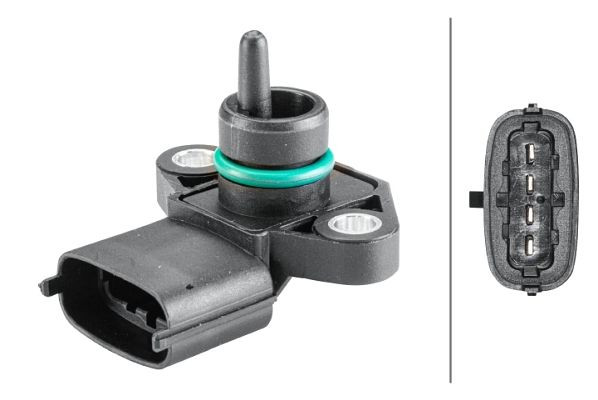 HELLA Sensor, Saugrohrdruck, 4-polig, geschraubt, 6PP 358 152-201