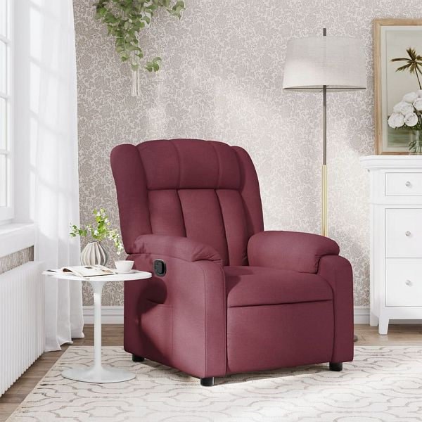 vidaXL Relaxsessel Weinrot Stoff, dick gepolstert, 373577